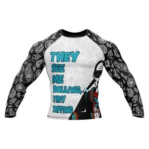 NEW Summo Sports Roll & Reign Premium BJJ Rash Guard Long Sleeve Top